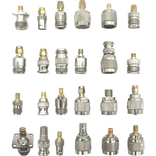 24PCS UHF Adapter Kits To SMA/BNC/SMA/TNC Connector Tool Set Practical Used For Antennas Broadcast Radios Wi-Fi Telecom Gently