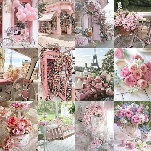 Diy Diamond small and pure and fresh Painting Kit Set Full Round Drill Diamond Embroidery Mosaic Cross Stitch Home Decoration