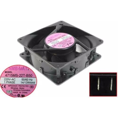 NMB-MAT 4715MS-22T-B50 HA1 Server Cooling Fan AC 220V 14/13W 120X120X38mm