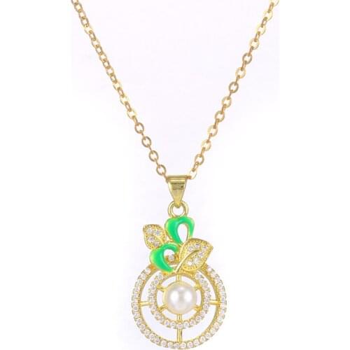 New Fashion Jewelry Bijoux Zircon Flower Necklace Women Accessories Choker Gold Chain Pendant For Friends Charm Christmas Gift