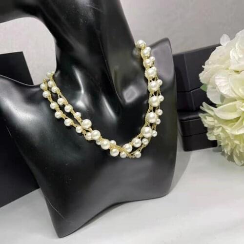 Top Quality Fashion Party Jewelry Pearls Necklace Luxcy Party Necklace Vintage Chain Jewelry Neckalce