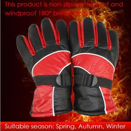 12V Electric Heating Gloves Charging Heated Motorcycle Bicycle Gloves For Men Winter Outdoor Camping Hiking Hunting Skiing