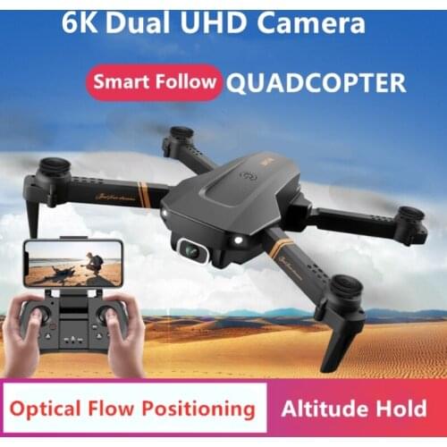 Professional Folding Selfie Smart Follow RC Drone Optical Flow Barometric Altitude Hold 6K HD Dual Camera WIFI FPV RC Quadcopter