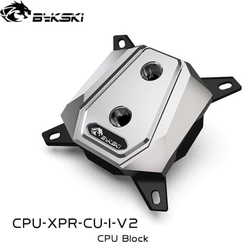 Bykski CPU Water Cooling Copper Radiator Block Use for INTEL LGA1150 1151 1155 1156 /2011/2066 Full Metal Block Cooled Radiator