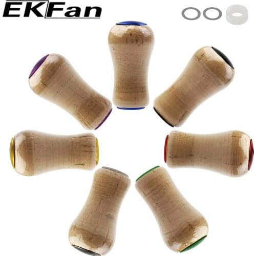 EKFan high quality Soft-wood Fishing reel handle knobs for D/S fishing reel DIY Accessories Without bearing