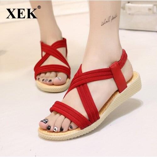 14 Colors Flats Women Sandals Fashion Casual Beach Girls Summer Sandals Bohemian Women Shoes Women Summer Shoes Concise JDD47