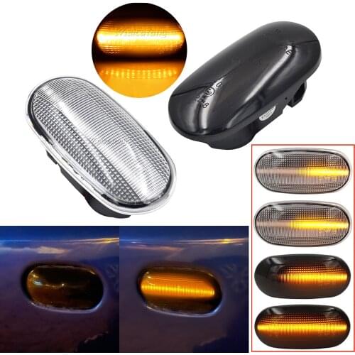 LED Dynamic Side Marker Turn Signal Lights Sequential Blinker Light For Mitsubishi Pajero Mirage Legnum Galant Lancer 1998 1999