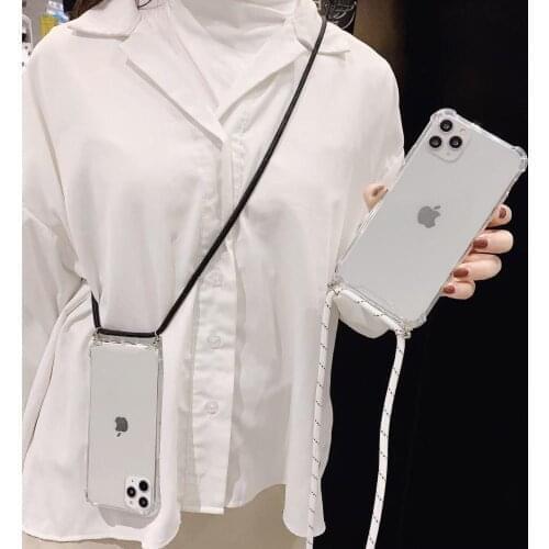 Strap Cord Chain Case for Samsung Note20ultra Note10Lite A10S S20 Plus A51 A71 Necklace Lanyard Mobile Case to Hang Phone Cases