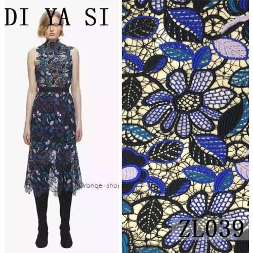 Embroider embroidered cord lace High Quality African lace for wedding dress 2018 cotton fabric Renda french tulle lace fabric 5y