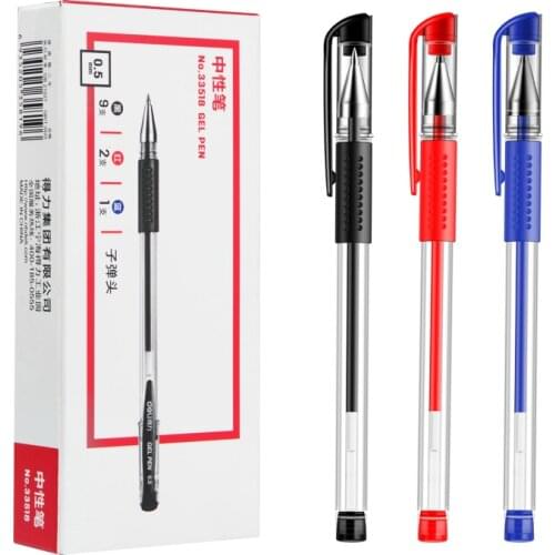 0.5mm Luxury quality Student School Office Stationery Fine Nib Gel Pen Big Ink Capacity Ballpoint pen New Wholesale Stationery