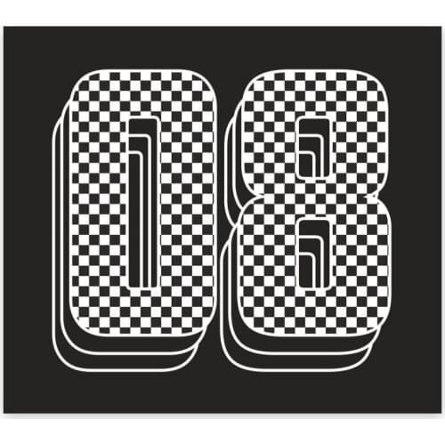 08 Race Flag Sticker Plane Extreme