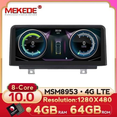 10.25" Qualcomm 8 Core Android 10.0 4GB IPS for BMW Series 3 F30 F31 F34 Series 4 F32 F33 F36 GPS Navigation Head unit iDrive