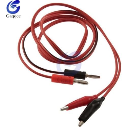 10pcs 1M Alligator Cilp to AV Banana Plug Test Cable Lead Connector Dual Tester Probe Crocodile Clip for Multimeter Measure Tool