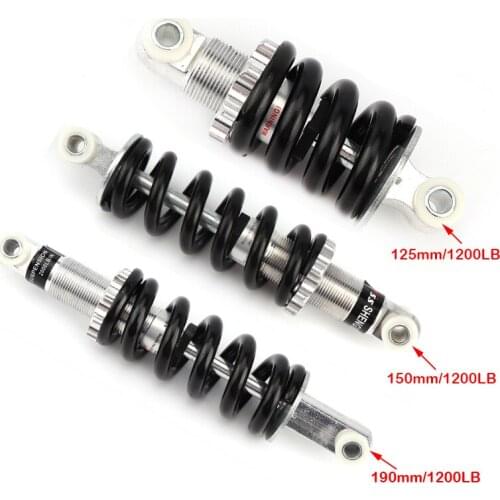 MTB Mountain Bike Metal Rear Suspension Bumper Spring Shock Absorber Bicycle Parts Rear Shock 125/150mm 1200LBS