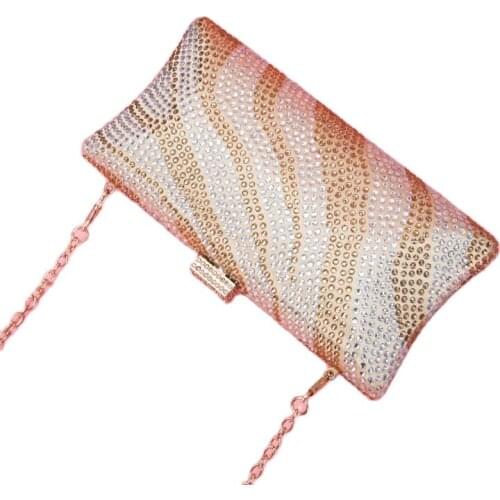 2020 women bling diamond evening bags patchwork wedding banquet wallets chain purse for ladies drop shipping MN1648