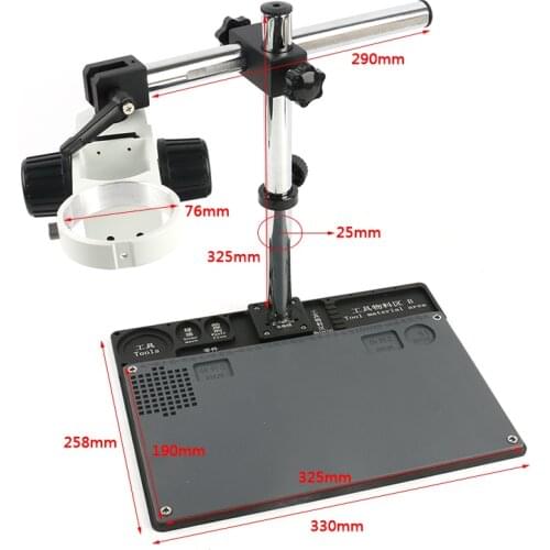 76mm BGA Phone Soldering Pad PCB Repair Stereo Microscope Boom Table Working Stand Adjustable Holder Multifunction Aluminum