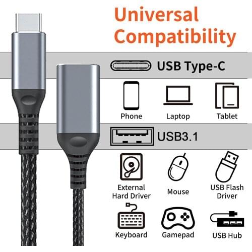 Mobile Phone USB Type C 3.1 Male To USB 3.0 A Female OTG Cable USB Adapter For Xiaomi Huawei Samsung Type-c Adapter Converters