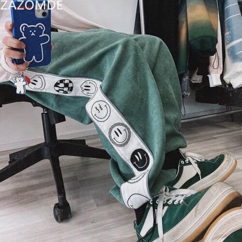 ZAZOMDE 2021 New Style Japan Homme Sweatpants Men Women Couples Hiphop Side Striped Man Chic Trackpants Streetwear Men S-2XL