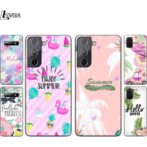 Hot Hello Summer Silicone Cover For Samsung Galaxy S21 S20 FE Ultra S10 S10E Lite S9 S8 S7 Plus Phone Case