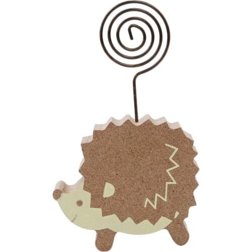 Wood Cute Mushrooms Hedgehog Owl Tree Memo Pincer Clips Paper Photo Clip Holder Wooden Small Clamps Stand Peg Desk Gadget