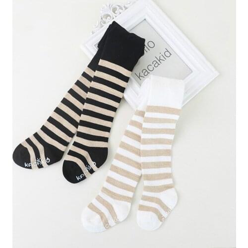 2020 Baby Antiskid Sweet Beauty Girl Pantyhose Striped Princess Cotton Versatile Dance Tights For 0-8 Years Children