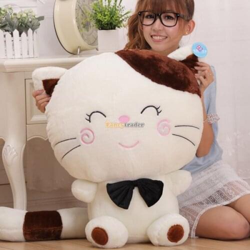 Fancytrader 27'' / 70cm Giant Lovely Stuffed Soft Plush Big Face Cat Toy, Nice Gift for Kids, Nice Gfit, Free Shipping FT50125