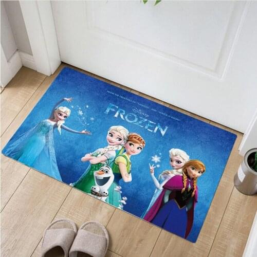Waterproof Anna Elsa Play Mat Frozen2 Door Mat Kitchen Rugs Bedroom Carpets Decorative Stair Mats Home Decor Crafts Kids Rug