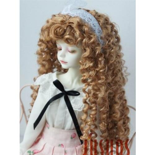 JD145 MSD synthetic mohair doll wigs size 7-8inch Long curly BJD hair 1/4 Doll accessories