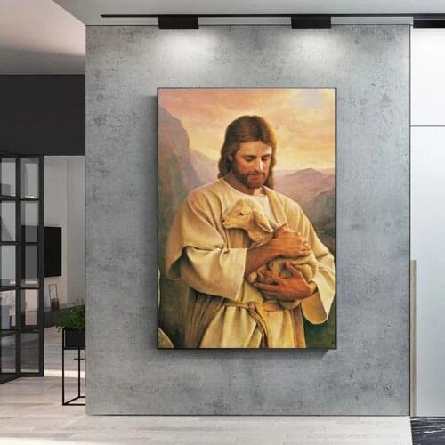 Christian Virgin Mary Jesus Catholic Church Wall Art Picture for Living Room Poster and Print Besdroom Mural Home Decoration