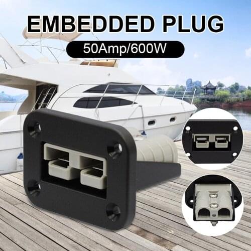 2021 New Flush Mount Anderson Plug 50 Amp Connector Kit Mounting Bracket Panel Cover Accessories for Caravan Camper Boat Truck