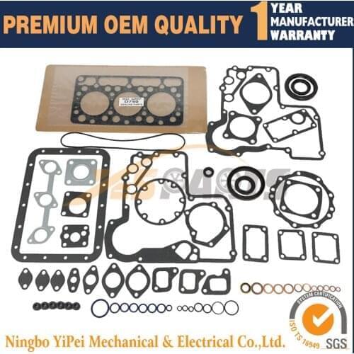 New For Kubota D750 Full Gasket Set