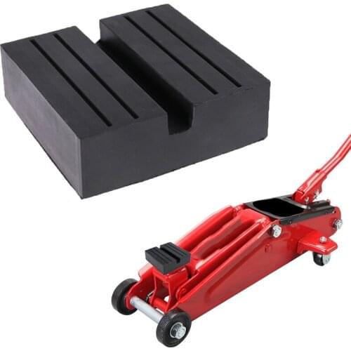 Car Lift Jack Stand Rubber Pads Square Universal Slotted Frame Rail Floor Jack Guard Adapter Pad Automobiles Vehicle Repair Kit
