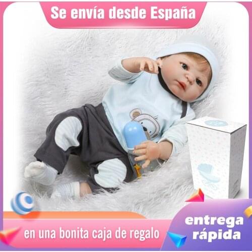 NPk 56cm Silicone reborn baby boy doll toy like real full silicone body newborn babies doll bebes reborn bonecas waterproof bath