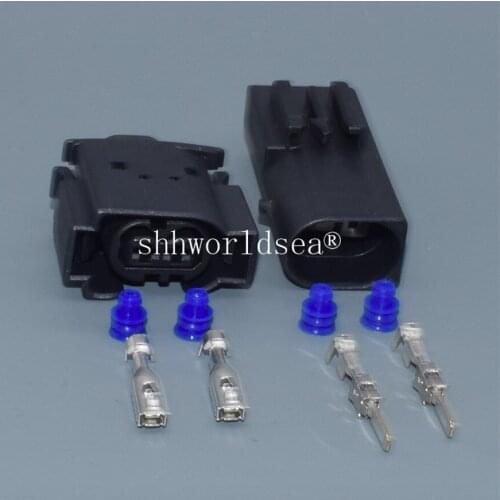 Shhworldsea 2 Pin 3.5MM Female Male 50290756 Automotive Waterproof Connector Lgnition Coil Generator Wiring Harness Plug