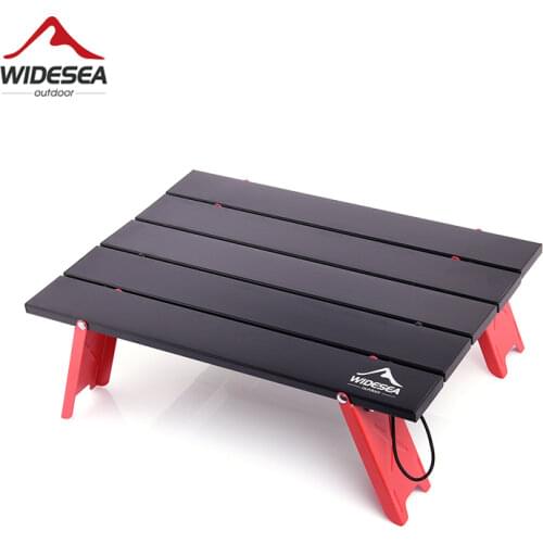 Widesea Camping Mini Portable Foldable Table for Outdoor Picnic Barbecue Tours Tableware Ultra Light Folding Computer Bed Desk