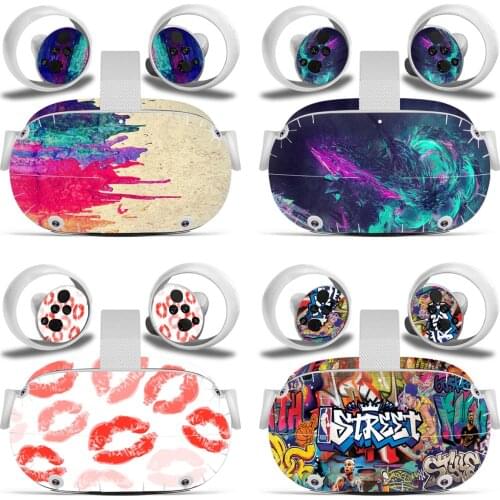 Cool design for Oculus Quest 2 VR Sticker Headset Virtual Reality Decals Protective PVC Skin for Oculus Quest 2 VR skin sticker