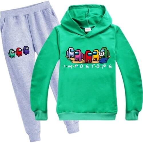 Among Us Costume for Kids Spring Autumn Clothes Sets Boys Girls Cotton Tracksuit Long Sleeve Hoodies Pants Sweatshirt Outfits