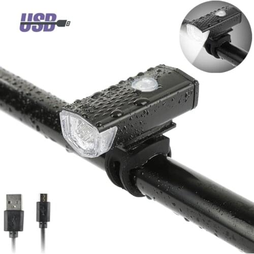 800mAh Bike Light USB Rechargeable 300 Lumens 3 Modes Bike Headlight LED Front Headlight Bike Bicycle LED Flashlight Lantern