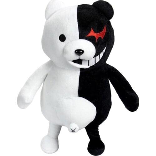 [ Funny ] 30cm Cute Cartoon Dolls Dangan Ronpa Monokuma Doll Plush Toys Black White Bear Top Quality model Kids girl Toys gift