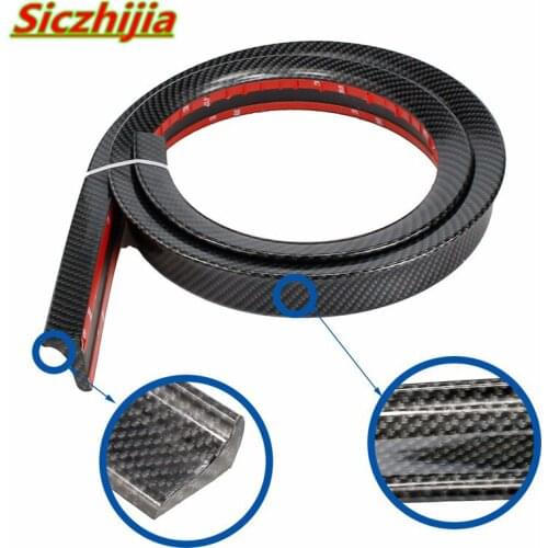 3D carbon fiber soft rubber black car rear spoiler for Toyota Camry Corolla RAV4 Yaris Highlander/Land Cruiser/PRADO