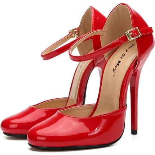 Ladies Aerobics Dress Shoes Famous Designer High-heel 13cm Party Ballroom Dancing Shoes for Girls Pointed Buckle Character Shoe