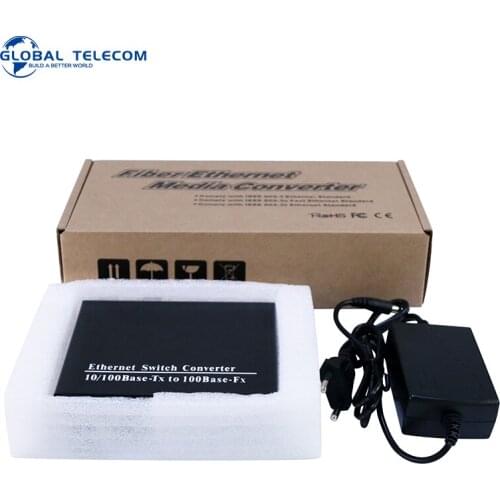 1Pair 10/100M 4Port 1SC+4GE Fiber Optic Media Converter Price 1Fiber 4RJ45 100M SC Port Media Converter