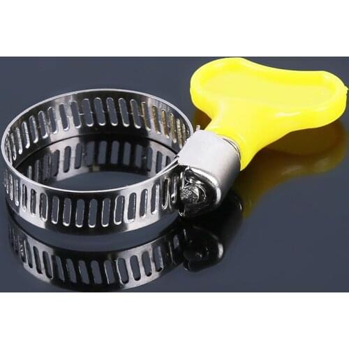 10pcs/lot 13-29mm Type Hose Clamps With handle,Plastic+Metal Hose Clamp Hoop Pipe Tube Clips