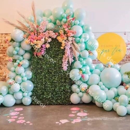 103pcs Macaron Tiffany Blue DIY Garland 1 Kit Wedding Festival Picnic Birthday Party Baby Shower Backdrop Decoration