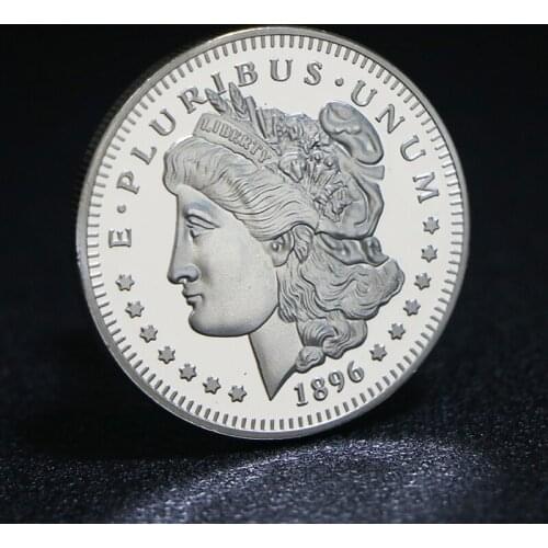 1896 Morgan Dollar Silver Coin US Liberty Eagle 999 Fine Silver Replica Challenge Coins