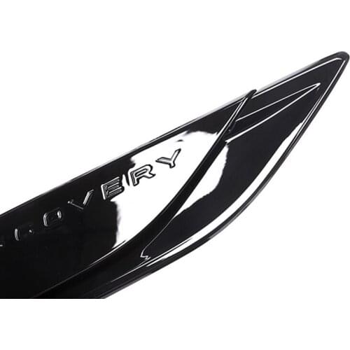 2Pcs Car Styling ABS Gloss Black Side Air Fender Vent Cover Trim Accessories for Land Rover Discovery 5 LR5 2017 2018