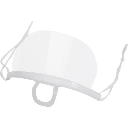 20Pcs Hygiene Safety Face Shield Plastic Visor Protective Anti-Fog Anti-Splash Transparent Food Face Shield for Mouth