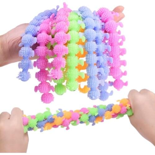 3Pcs Cute Cartoon Caterpillar Insect Vent Decompression Toy Hand Fidget Toys Release Pressure Childrens Toy Kids Birthday Gift