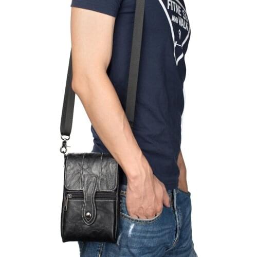 For iPhone 11 Pro X XS Xiaomi Huawei OPPO Phone Case Shoulder Bag Men 6.0inch Wallet Waist Diagonal Bags Handbag Sport Backpack