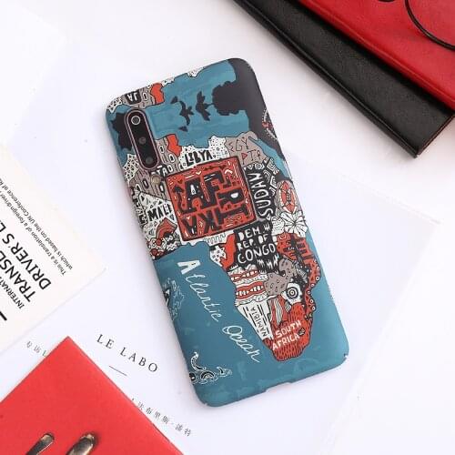 Multicolor Africa map Plastic hard shell case For xiaomi mi11 mi10 mi9 mi8 MIX3 MIX2S K20 PRO 9T PRO